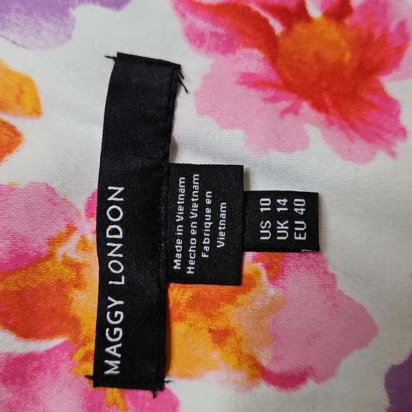 Maggie London Floral Dress Size 10 - Picture 6 of 7